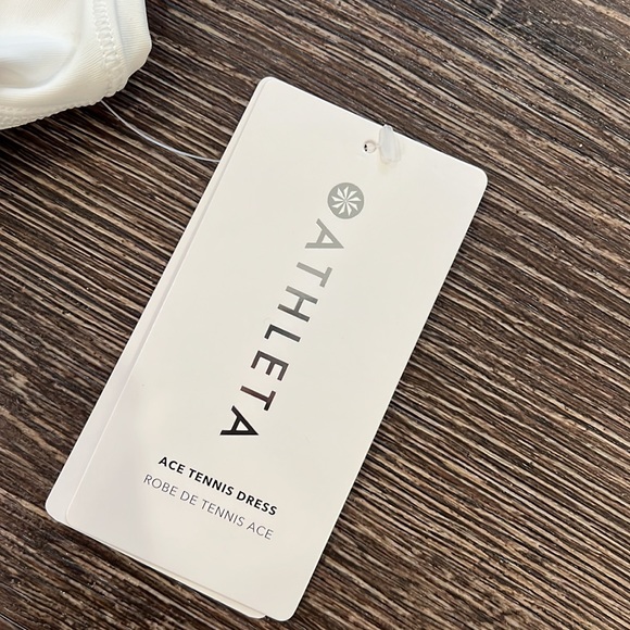 NWT Athleta Ace white Tennis Dress - Small tall - Picture 6 of 9